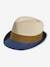 Chapeau esprit panama tricolore aspect paille garçon bois 