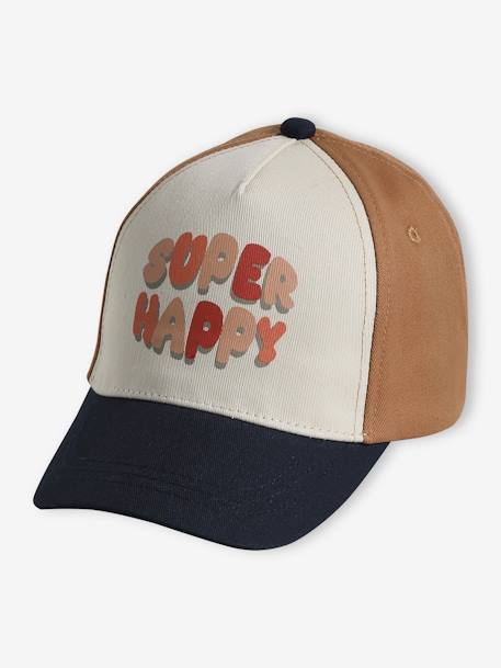 Jungen Baby Cap Super Happy wollweiß 