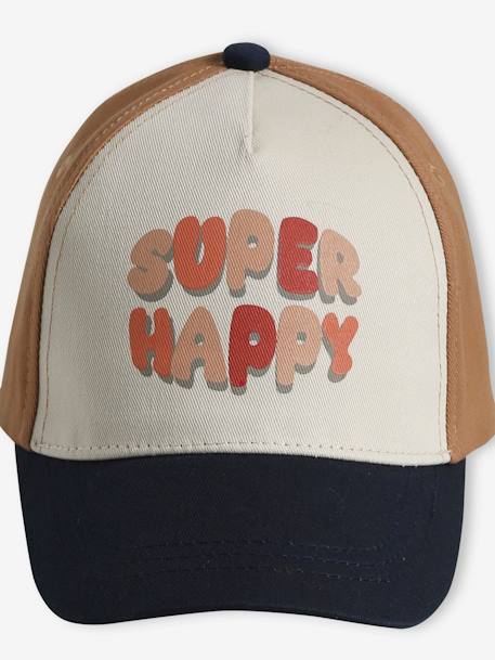 Jungen Baby Cap Super Happy wollweiß 