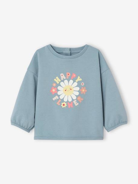 Baby Sweatshirt mit Recycling-Polyester graublau 