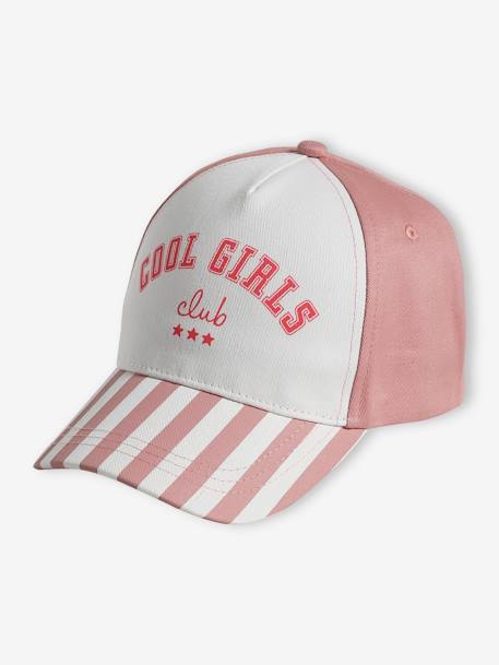 Mädchen Cap Cool Girls Club blau gestreift+rosa gestreift 