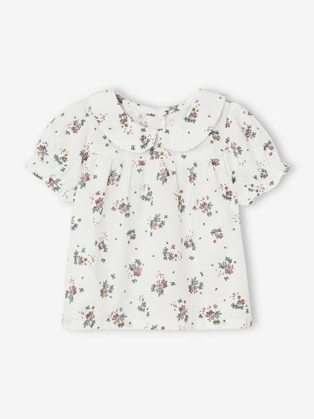 Baby T-Shirt mit Bubikragen ecru 
