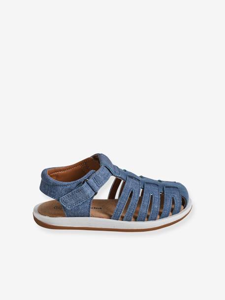 Sandales scratchées enfant collection maternelle bleu jean 