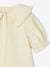 Blouse vichy grand col volanté fille jaune pâle 