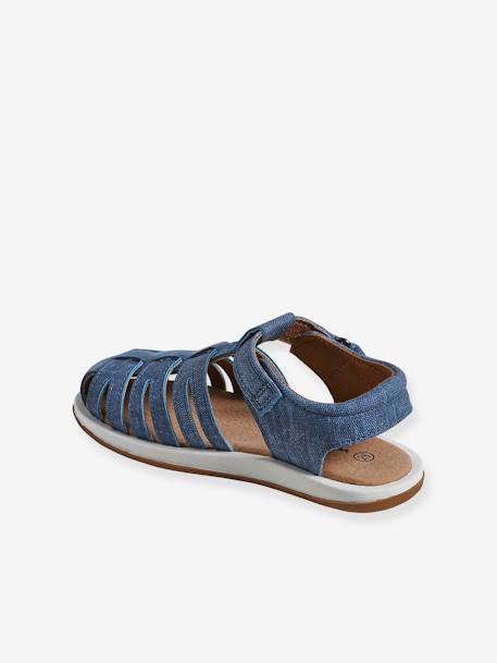 Sandales scratchées enfant collection maternelle bleu jean 