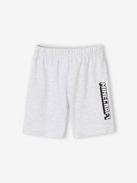 Pyjashort bicolore garçon Minecraft® gris chiné 