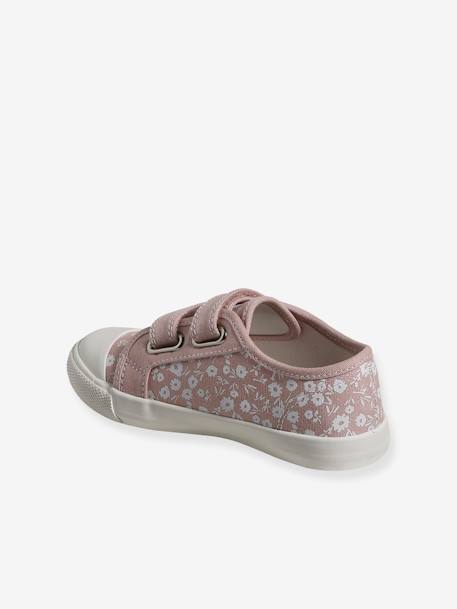 Mädchen Stoff-Sneakers mit Klett und Anziehtrick rosa bedruckt 