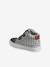 Baby High-Sneakers mit Klett grau gestreift 