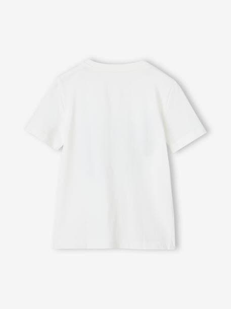 T-shirt imprimé Basics garçon manches courtes blanc+BLEU AQUA+bleu nuit+bleu roi+jaune+menthe+vert sauge 