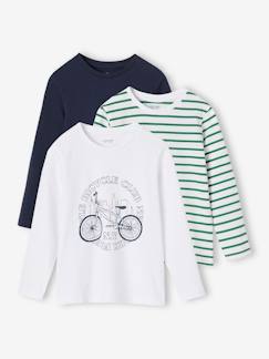 Praktische Sets-Junge-T-Shirt, Poloshirt, Unterziehpulli-T-Shirt-3er-Pack Jungen Langarmshirts