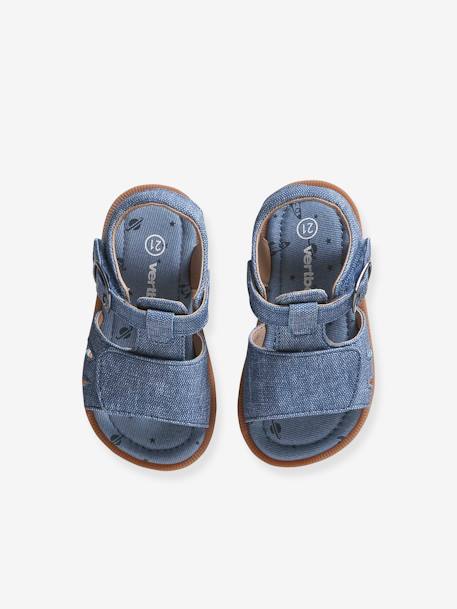 Baby Klett-Sandalen, Denim-Optik jeansblau 