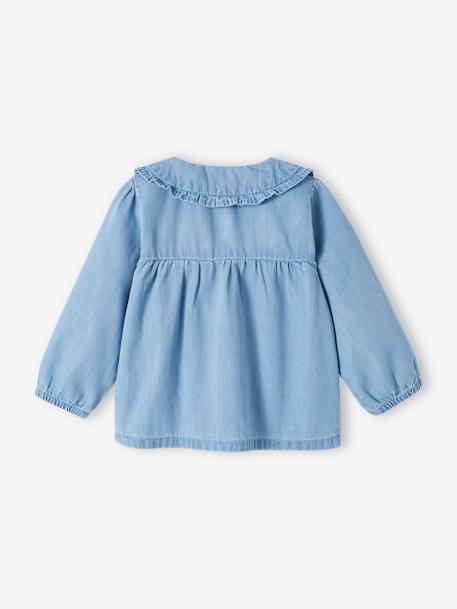 Baby Bluse aus Light-Denim gebleicht 