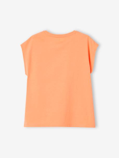 Mädchen T-Shirt BASIC Oeko-Tex koralle+mandarine 