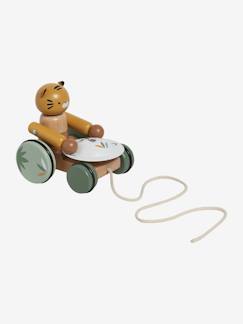 Spielzeug-Erstes Spielzeug-Musik-Baby Nachzieh-Tiger TANSANIA aus Holz FSC®