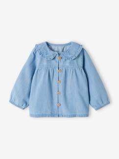 Baby-Baby Bluse aus Light-Denim