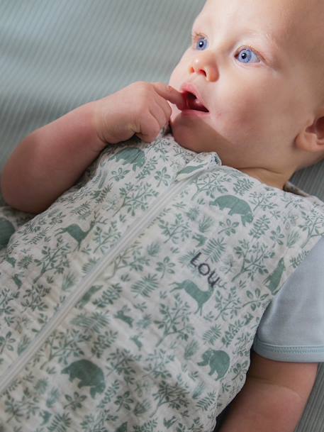 Baby Sommerschlafsack WALDSPAZIERGANG Oeko-Tex grün bedruckt 