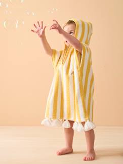 Bébé-Cape, peignoir de bain-Poncho de bain bébé à rayures personnalisable