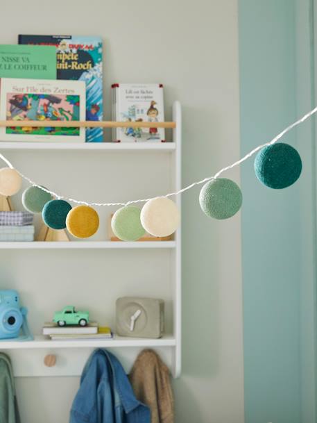 Kinderzimmer Lichterkette salbeigrün+tomette 