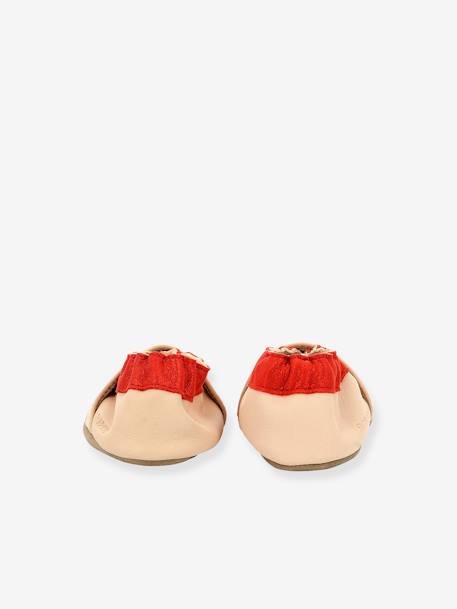 Chaussons cuir souple bébé Tennis Mouse ROBEEZ© rose 