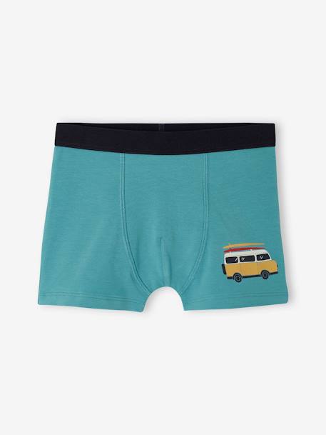 4er-Pack Jungen Boxershorts mit Bio-Baumwolle wasserblau 