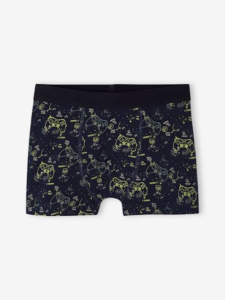 4er-Pack Jungen Boxershorts mit Bio-Baumwolle, Gaming tintenblau 