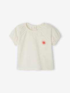-Baby T-Shirt mit Häkelblume Oeko-Tex
