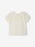 T-shirt motif fleur en crochet bébé écru 