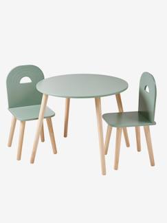 Chambre et rangement-Chambre-Bureau, table-Table-Ensemble de chaises et table en bois ligne ARC-EN-CIEL
