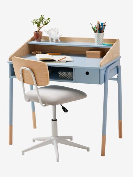 Bureau enfant LIGNE AMAZONIE bleu ciel+Rose+vert 