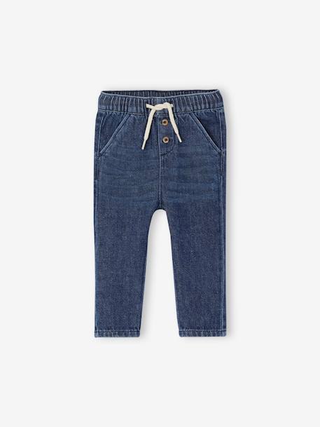 Baby Jeans aus Light-Denim denim bleached+dunkelblau 