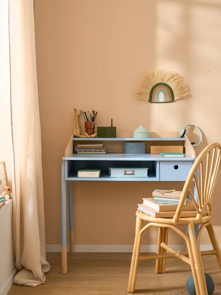 Bureau enfant LIGNE AMAZONIE bleu ciel+Rose+vert 