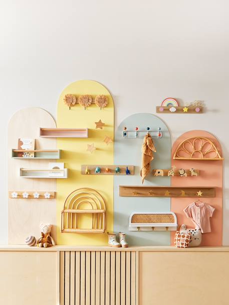 Kinderzimmer Wandgarderobe „Sixties“ weiss/mehrfarbig 