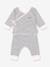 Baby-Set: Cardigan, Hose & Body PETIT BATEAU, Bio-Baumwolle marine 