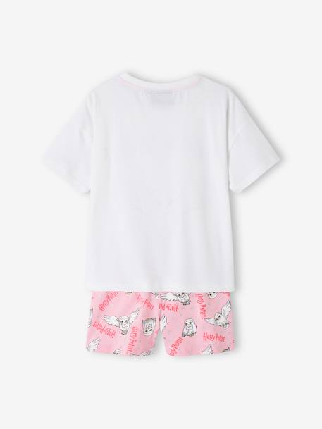 Kurzer Mädchen Schlafanzug HARRY POTTER weiss/rosa 