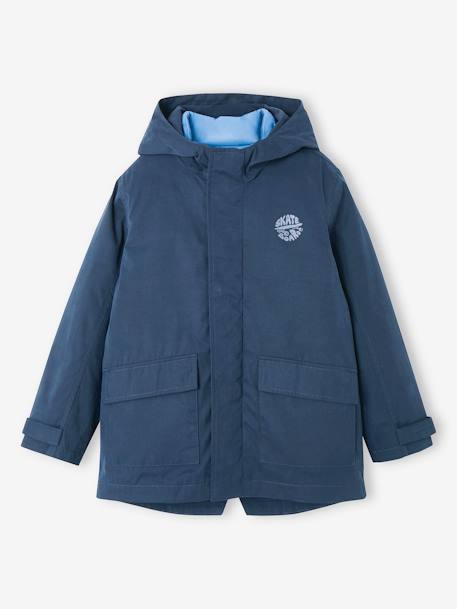 Jungen 3-in-1-Jacke mit Recycling-Polyester marine+salbeigrün 