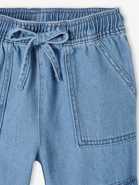 Mädchen Cargo-Jeans mit Schlupfbund Oeko-Tex blue stone 