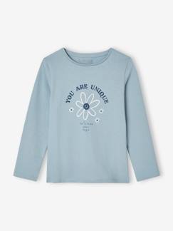 Mädchen-T-Shirt, Unterziehpulli-Mädchen Shirt mit Messageprint BASIC Oeko-Tex