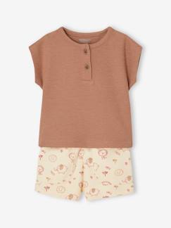 Baby-Set: Henley-Shirt & Shorts Oeko-Tex