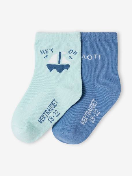 2er-Pack Jungen Baby Socken Oeko-Tex blau 