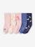5er-Pack Mädchen Socken mit Einhorn und Herzen Oeko-Tex rosa 