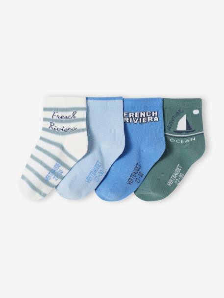 4er-Pack Jungen Socken Oeko-Tex himmelblau 