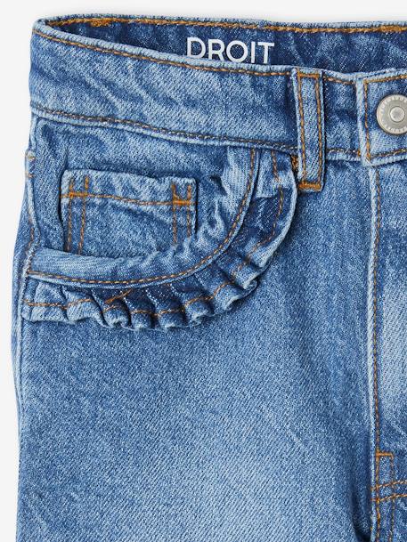 Gerade Mädchen Jeans, Hüftweite SLIM bleached+blue stone 