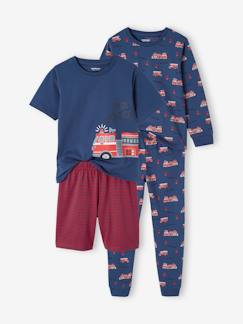 Lot pyjama + pyjashort pompiers garçon