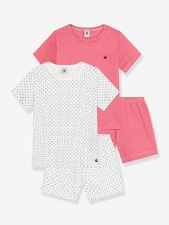 Junge-Pyjama, Overall-2er-Pack Jungen Sommer-Schlafanzüge PETIT BATEAU