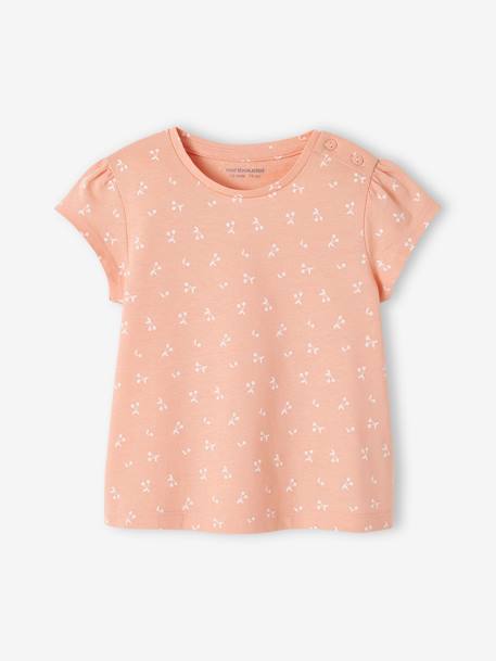 Lot de 2 T-shirts basics bébé manches courtes rose+vieux rose 