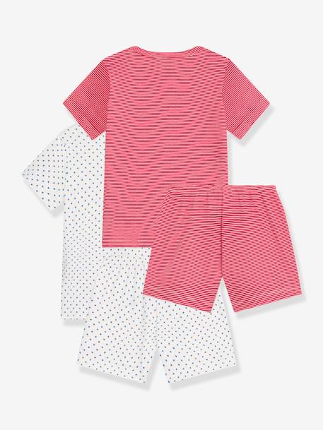 2er-Pack Jungen Sommer-Schlafanzüge PETIT BATEAU rot gestreift 