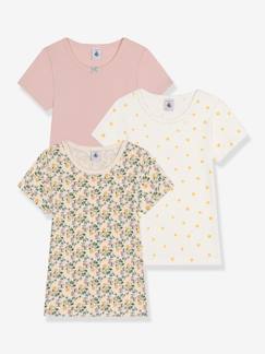 Mädchen-T-Shirt, Unterziehpulli-T-Shirt-3er-Pack Mädchen T-Shirts PETIT BATEAU