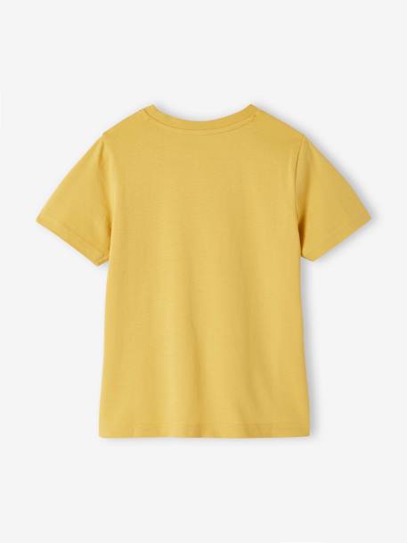 Jungen T-Shirt mit Schriftzug aqua+gelb+königsblau+mintgrün+nachtblau+salbeigrün+weiß+wollweiß 