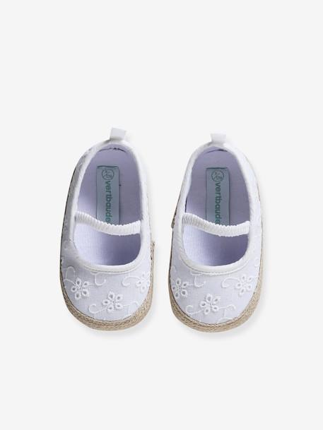 Baby Schuhe mit Lochmuster & Gummizug weiß 