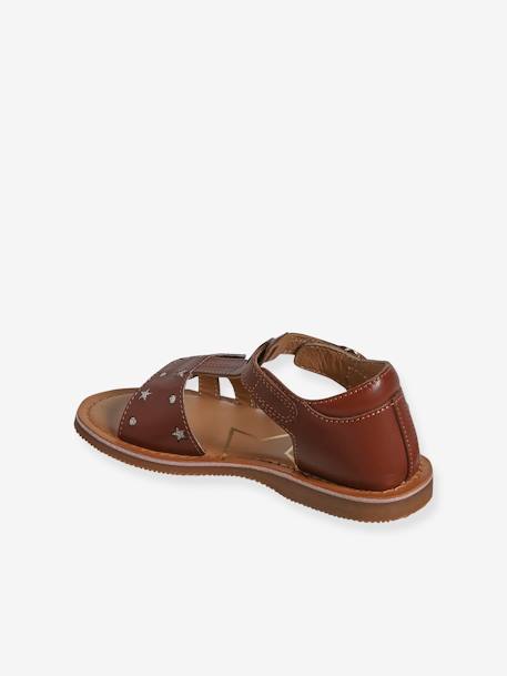 Sandales scratchées cuir enfant collection maternelle marron 